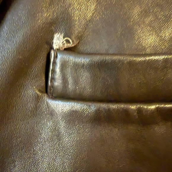 Vintage Joseph Barry by Adler Leather Blazer Jacket Brown Patina Size 40 - Picture 3 of 15